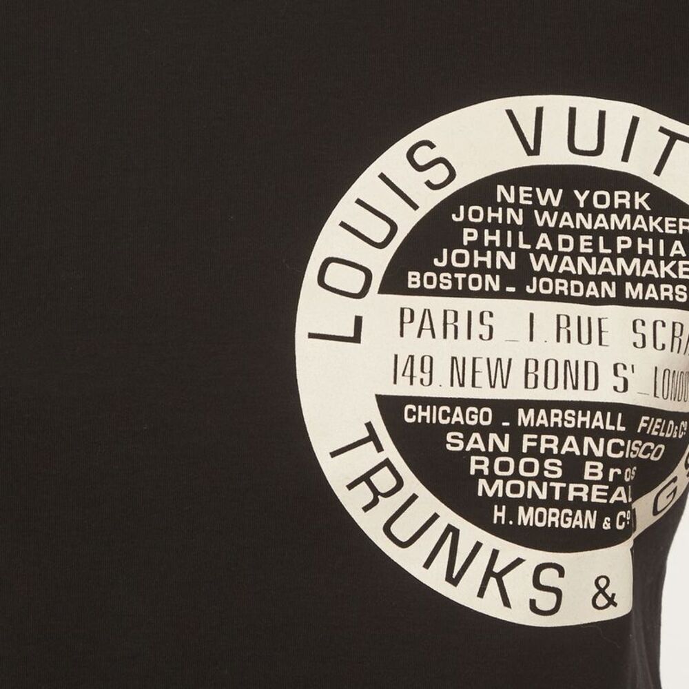 Louis Vuitton Black Cotton Knit Logo Stamp T-Shirt S - Picture 3 of 5